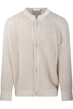 LARDINI Swetry, Mężczyzna, Beżowy, L, Nude Neutrals Cardigan