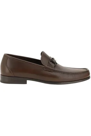 Salvatore Ferragamo Buty, Mężczyzna, brązowy, 38 EU, Skóra, Ornamento Gancini Mokasyny