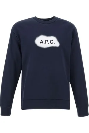 A.P.C. Bluzy, Mężczyzna, Niebieski, S, Bawełna, Bawełniana Bluza