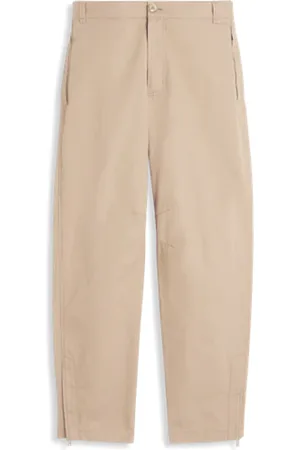Lanvin Spodnie, Mężczyzna, Beżowy, S, Spodnie Biker