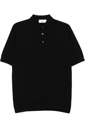 LARDINI Koszulki, Mężczyzna, Czarny, XL, Bawełna, Bawełniana koszulka polo