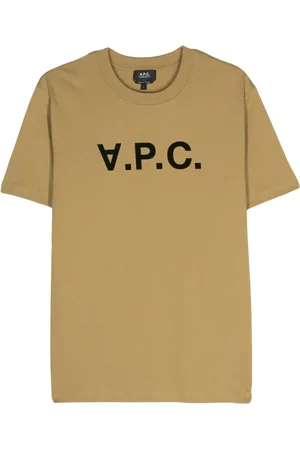 A.P.C. Koszulki, Mężczyzna, Beżowy, XL, Bawełna, Standardowy T-shirt Grand