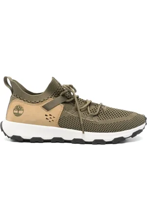 Timberland Buty, Mężczyzna, Zielony, 43 EU, Len, Cętkowane sneakersy w kolorze oliwkowej zieleni