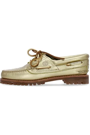 Timberland Buty, Kobieta, Żółty, 38 1/2 EU, Skóra, Złote mokasyny żeglarskie Lifestyle