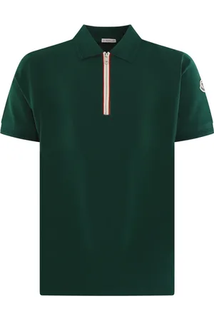 Moncler Koszulki, Mężczyzna, Zielony, L, Bawełna, Koszulka Polo z Krótkim Rękawem