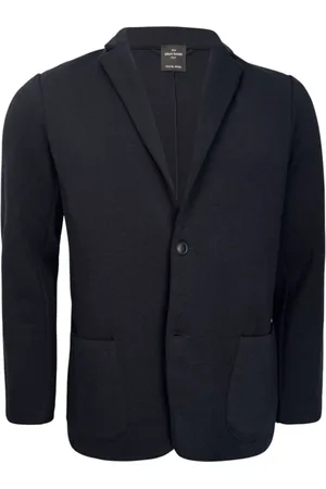 Gran Sasso Kurtki, Mężczyzna, Niebieski, XL, Marynarka dzianinowa Athleisure, czarna