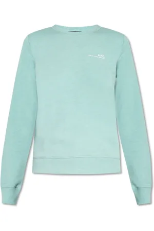 A.P.C. Bluzy, Kobieta, Niebieski, L, Bawełna, Bluza dresowa z logo