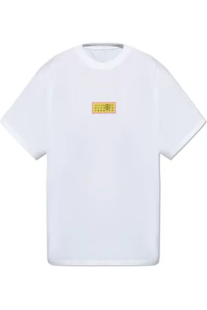 Maison Margiela Koszulki, Mężczyzna, Biały, S, Bawełna, Koszulka T-shirt z logo