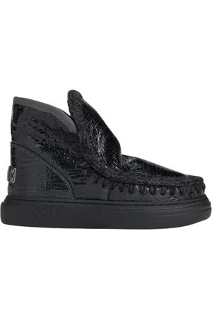 Mou Buty, Kobieta, Czarny, 36 EU, Zamsz, Ręcznie wykonane Eskimo 18 Bounce Czarne