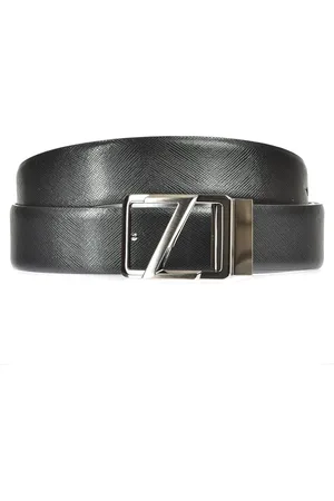 Ermenegildo Zegna Akcesoria, Mężczyzna, Czarny, 95 CM, Skóra, Pasek