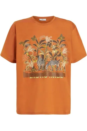Etro Koszulki, Mężczyzna, Pomarańczowy, S, Bawełna, T-Shirt
