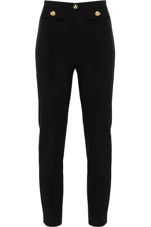 Elisabetta Franchi Spodnie, Kobieta, Czarny, 2XL, Spodnie Cropped