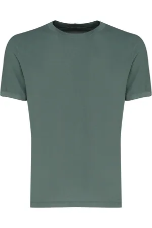 ZANONE Koszulki, Mężczyzna, Zielony, XL, Stylowy Bawełniany Elastanowy T-shirt