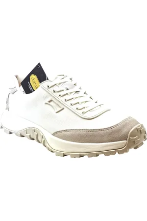 Camper Buty, Mężczyzna, Biały, 40 EU, Sportowe Szare Skórzane Sneakersy z Białym Haftem Logo