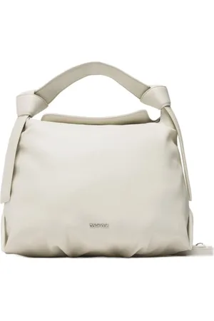 Calvin Klein Torebki, Kobieta, Beżowy, ONE SIZE, Skóra, Miękka torebka crossbody z nappy