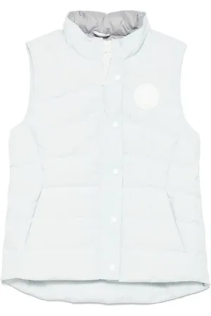 Canada Goose Kurtki, Kobieta, Niebieski, XS, Bawełna, Jasnoniebieska Bezrękawnik Puchowy