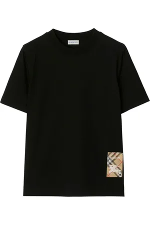 Burberry Koszulki, Kobieta, Czarny, S, Bawełna, A1189 Czarny T-Shirt