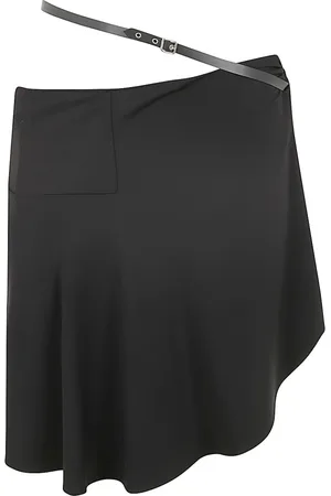 Courrèges Spódnice, Kobieta, Czarny, S, Mini Spódniczka Slash Ellipse