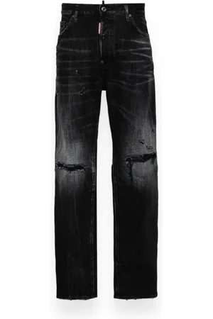 Dsquared2 Jeansy, Mężczyzna, Czarny, M, Bawełna, Dżinsy o prostym kroju 642