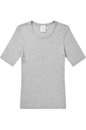Munthe Koszulki, Kobieta, Szary, 2XL, Szara Koszulka z Rękawami 3/4