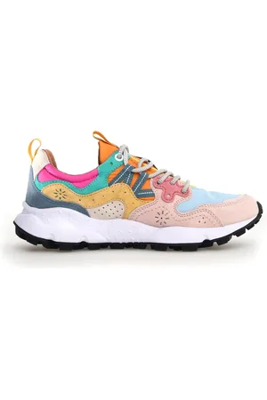 Flower Mountain Buty, Kobieta, Wielobarwność, 36 EU, Zamsz, Wielokolorowe Sneakersy z Platformą i Wyściółką z Korka