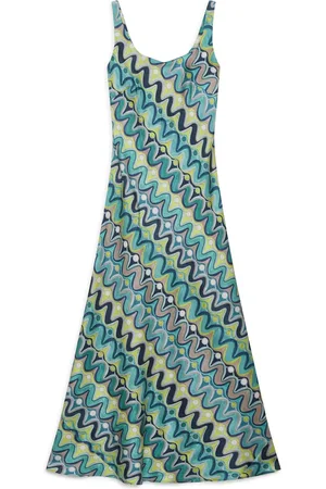 Maliparmi Sukienki, Kobieta, Zielony, XS, Kolekcja Print Sukienka