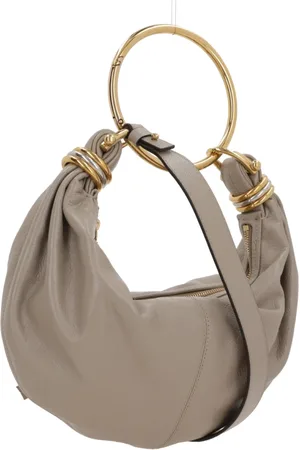 Chloé Torebki, Kobieta, Szary, ONE SIZE, Skóra, Bracelet Small Hobo Bag