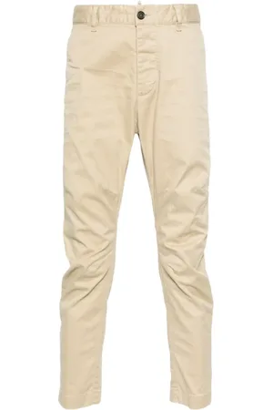 Dsquared2 Spodnie, Mężczyzna, Beżowy, S, Bawełna, Spodnie Slim-fit