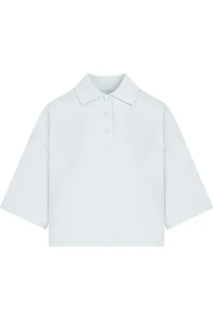 Bottega Veneta Bluzki, Kobieta, Niebieski, M, Bawełna, Bawełniana koszulka polo