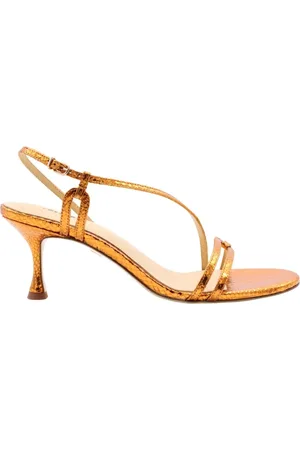 Lola Cruz Buty, Kobieta, Pomarańczowy, 37 EU, Skóra, Sandały na wysokim obcasie Bekka