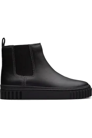Clarks Buty, Kobieta, Czarny, 37 EU, Skóra, Czarne Botki Chelsea