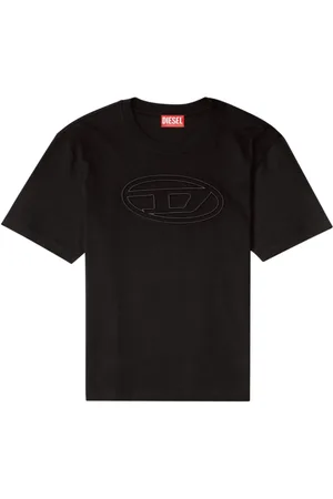 Diesel Koszulki, Mężczyzna, Czarny, XL, Bawełna, T-Shirt T-Adjust Bigoval