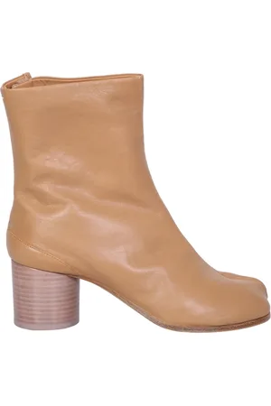Maison Margiela Buty, Kobieta, Beżowy, 37 EU, Skóra, Botki z Rozdzielonym Palcem