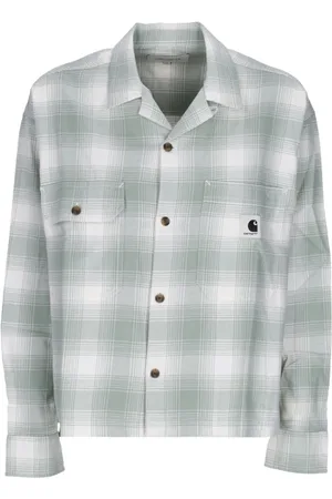 Carhartt Bluzki, Kobieta, Zielony, S, Bawełna, Koszula z Długim Rękawem Zapinana na Guziki Misty Sage