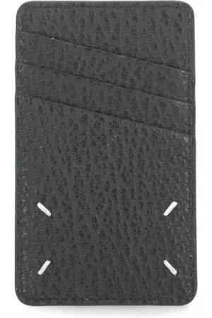 Maison Margiela Akcesoria, Mężczyzna, Czarny, ONE SIZE, Czarny Portfel z Pebbled Skóry