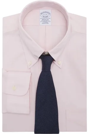 Brooks Brothers Koszule, Mężczyzna, Różowy, 4XL, Bawełna, Koszula Regular Fit Non-Iron Pinpoint Button Down