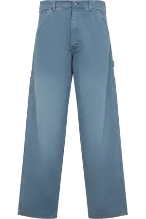 Maison Margiela Jeansy, Mężczyzna, Niebieski, W33, Bawełna, Spodnie Jeansyowe 5-Kieszeniowe
