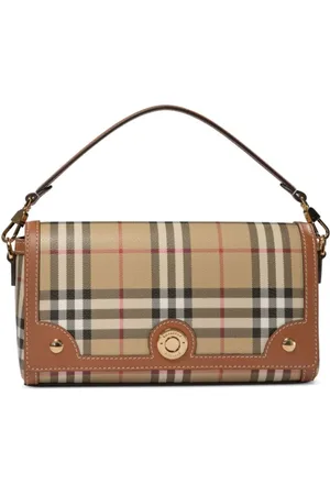 Burberry Torebki, Kobieta, Beżowy, ONE SIZE, Skóra, Wielokolorowa skórzana torebka w stylu Vintage Check
