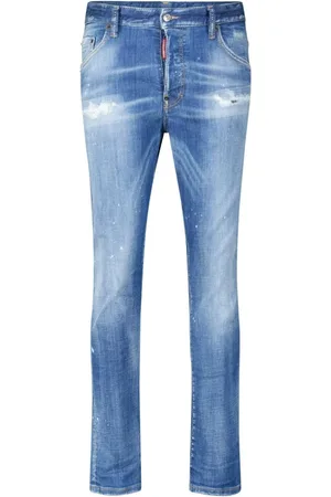 Dsquared2 Jeansy, Mężczyzna, Niebieski, 2XL, Bawełna, Jeansyy Skater Slim-Fit