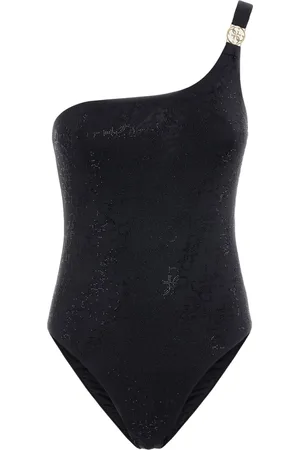 Guess Stroje kąpielowe, Kobieta, Czarny, S, Spandex, Strój kąpielowy jednoczęściowy na jedno ramię