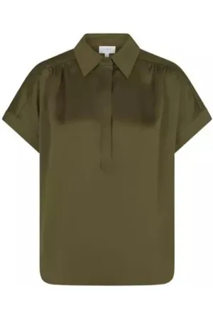 Dante 6 Bluzki, Kobieta, Zielony, M, Len, Zelena Slouchy Fit Shirt