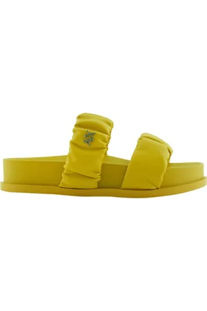 Armani Exchange Buty, Kobieta, Żółty, 39 EU, Żółte Niskie Sandały dla Kobiet