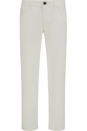 Boggi Milano Spodnie, Mężczyzna, Biały, W40, Bawełna, Jeansyy Stretch Cotton/TENCEL?