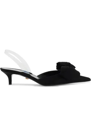 VERSACE Buty, Kobieta, Czarny, 37 EU, Satinowa Slingback z detalami Meduzy