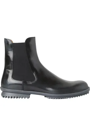 Maison Margiela Buty, Mężczyzna, Czarny, 44 EU, Szczotkowane botki Chelsea