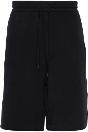 Emporio Armani Szorty, Mężczyzna, Niebieski, M, Bawełna, Granatowe Szorty Bermuda z Logo