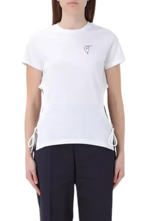 LIVIANA CONTI Koszulki, Kobieta, Biały, XS, Bawełna, Biały T-shirt