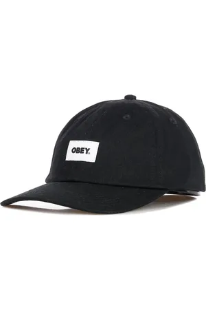 Obey Akcesoria, Mężczyzna, Czarny, ONE SIZE, Czarna Czapka z Daszkiem