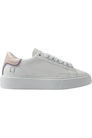 D.A.T.E. Buty, Kobieta, Biały, 37 EU, Zamsz, Białe Sneakersy Donna z podwyższoną wkładką