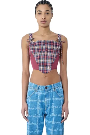 Vivienne Westwood Koszulki, Kobieta, Wielobarwność, M, Koronkowy gorset z dekoltem typu sweetheart